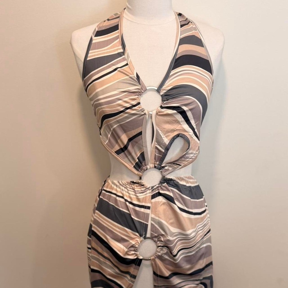 Y2K Cutout Halter Mini Dress 🤎✨